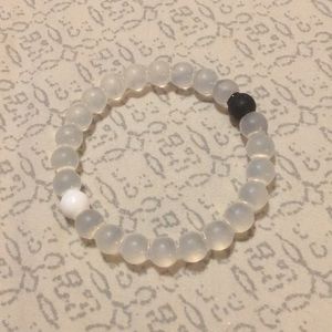 Lokai Balance Bracelet Black White Clear Small
